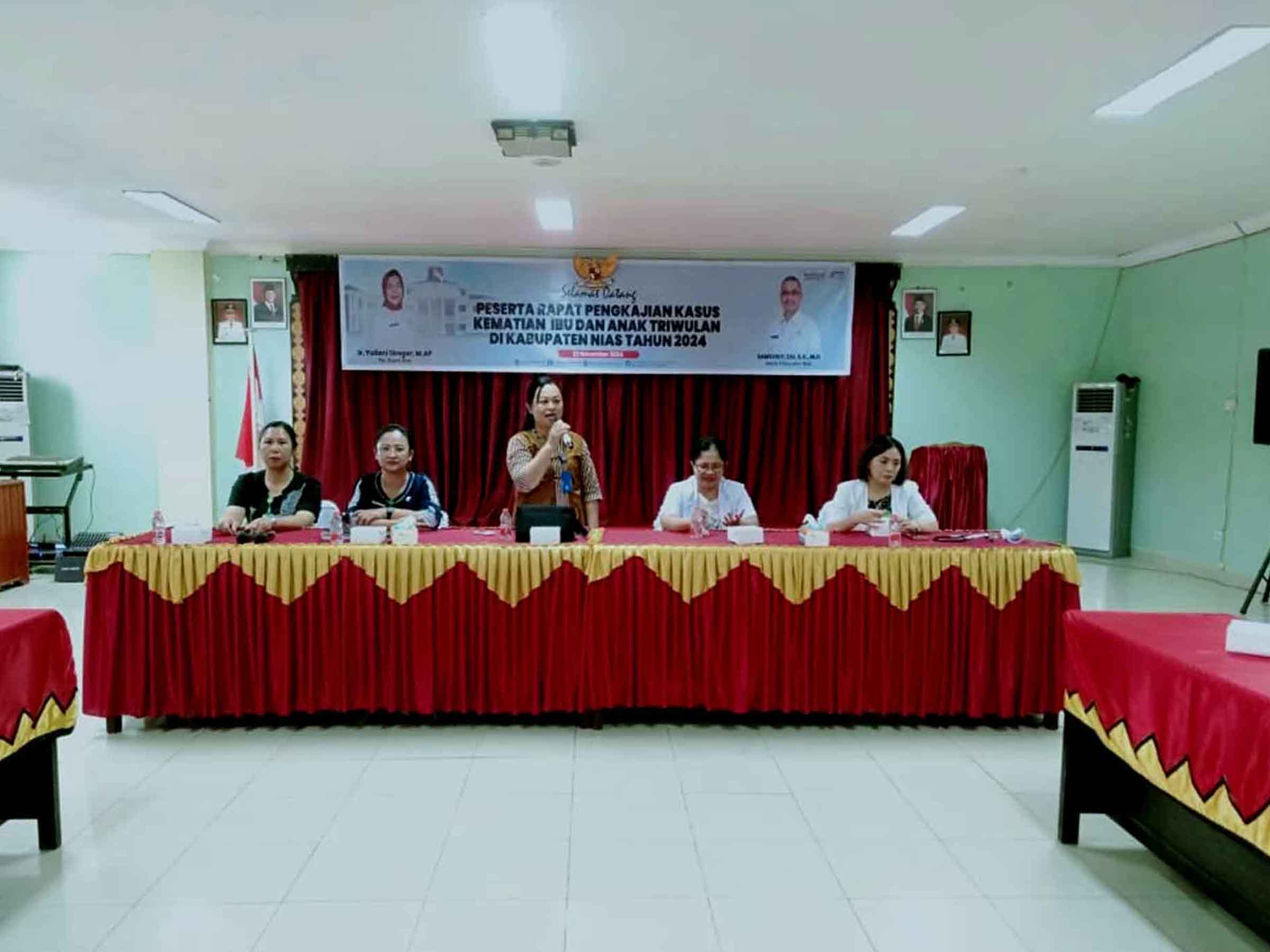 RAPAT PENGKAJIAN KASUS KEMATIAN IBU DAN ANAK TRIWULAN  KABUPATEN NIAS TAHUN 2024